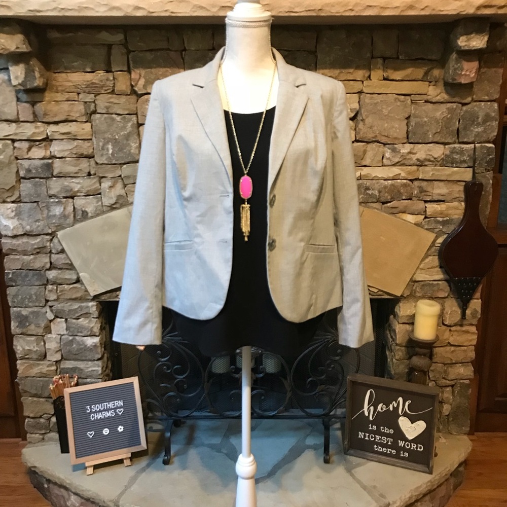 NWOT 212 Collection Gray Blazer Jacket Size 14